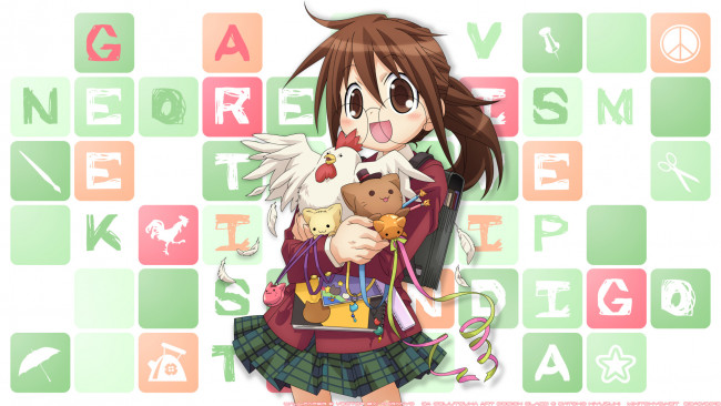 Обои картинки фото аниме, unknown,  другое, девушка, фон, взгляд