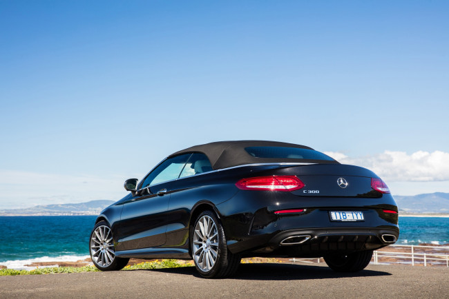 Обои картинки фото автомобили, mercedes-benz, 2016г, line, au-spec, cabriolet, amg, c, 300