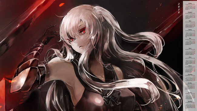 Обои картинки фото календари, аниме, гламур, девушка