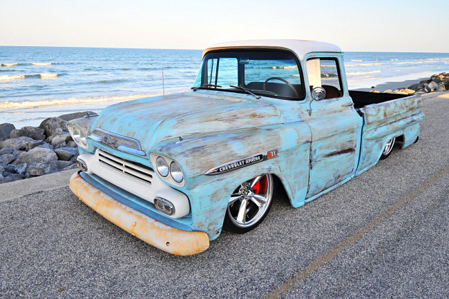 Обои картинки фото 1959-chevrolet-3100, автомобили, custom pick-up, chevrolet