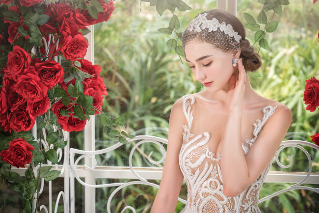 Обои картинки фото девушки, -unsort , невесты, невеста, платье, праздник, свадьба, красотка