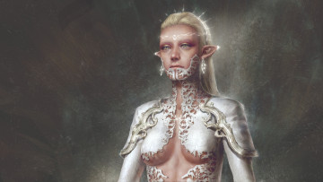 Картинка фэнтези эльфы взгляд фон девушка