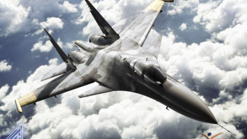 Картинка видео+игры ace+combat+4 +shattered+skies самолет полет облака небо