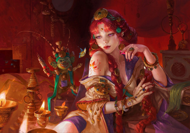 Обои картинки фото фэнтези, девушки, девушка, украшения