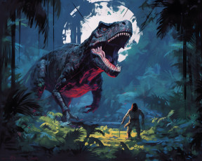 обоя рисованное, животные,  доисторические, нейросети, графика, нейроарт, ai, art, нейронные, сети, рисунки, нейро, искусство