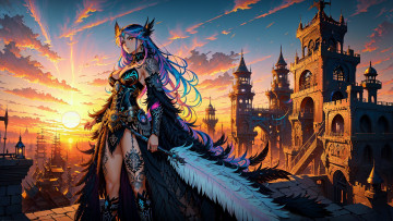 Картинка аниме город +улицы +интерьер +здания нейросети графика нейроарт ai art нейронные сети рисунки нейро искусство