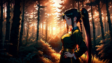 Картинка аниме пейзажи +природа нейросети графика нейроарт ai art нейронные сети рисунки нейро искусство