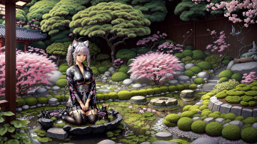 Картинка аниме животные +существа нейросети графика нейроарт ai art нейронные сети рисунки нейро искусство