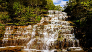 Картинка hector+falls watkins+glen ny природа водопады hector falls watkins glen