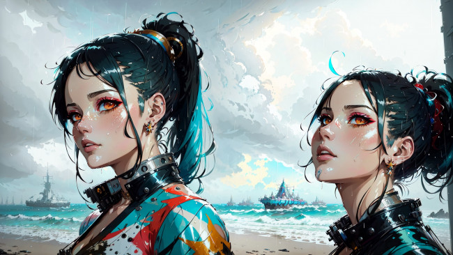 Обои картинки фото аниме, unknown,  другое , нейросети, графика, нейроарт, ai, art, нейронные, сети, рисунки, нейро, искусство