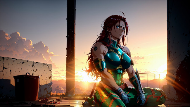 Обои картинки фото аниме, unknown,  другое , нейросети, графика, нейроарт, ai, art, нейронные, сети, рисунки, нейро, искусство