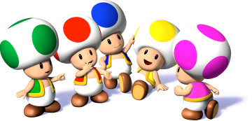 обоя видео игры, super mario bros, персонажи, грибочки