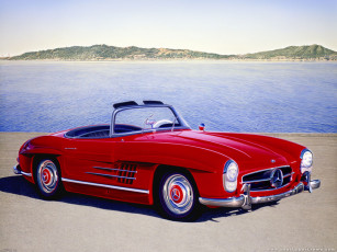 Картинка mercedes 300sl автомобили benz
