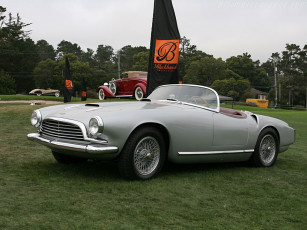 Картинка aston martin db2 mk ii touring spyder автомобили выставки уличные фото