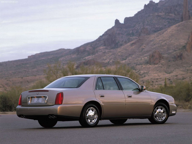 Обои картинки фото cadillac, deville, dts, 2001, автомобили