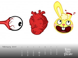 обоя мультфильмы, happy, tree, friends