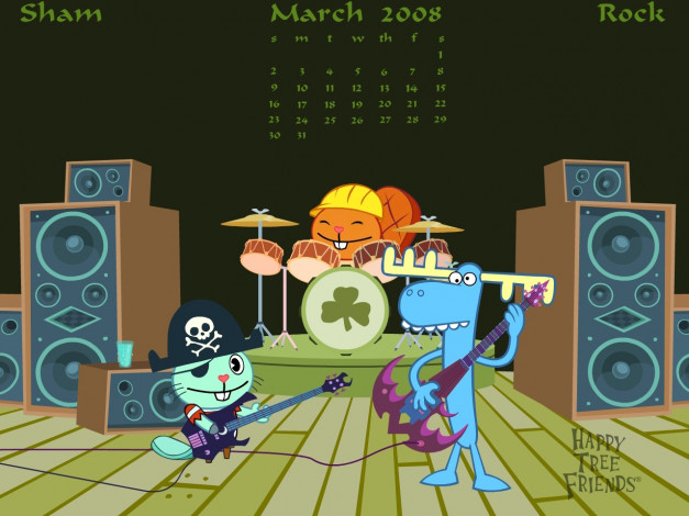 Обои картинки фото мультфильмы, happy, tree, friends