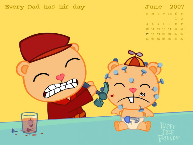 Обои картинки фото мультфильмы, happy, tree, friends