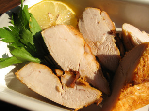 Картинка автор varvarra еда мясные блюда лимон ломтики мяса петрушка