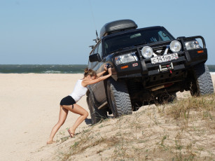 Картинка nissan patrol автомобили авто девушками