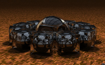 Картинка 3д графика другое пол шар кубики