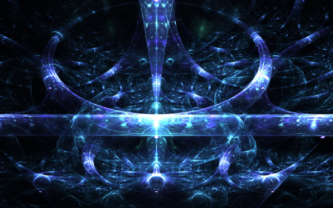 Обои картинки фото 3д, графика, fractal, фракталы, абстрактные, фигуры, в, неоновом, свечении