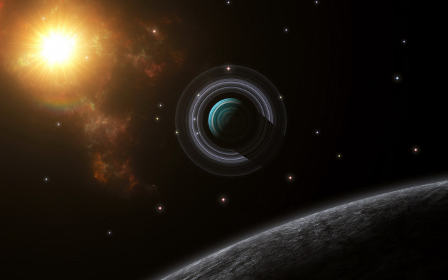 Обои картинки фото космос, арт, вселенная, планеты