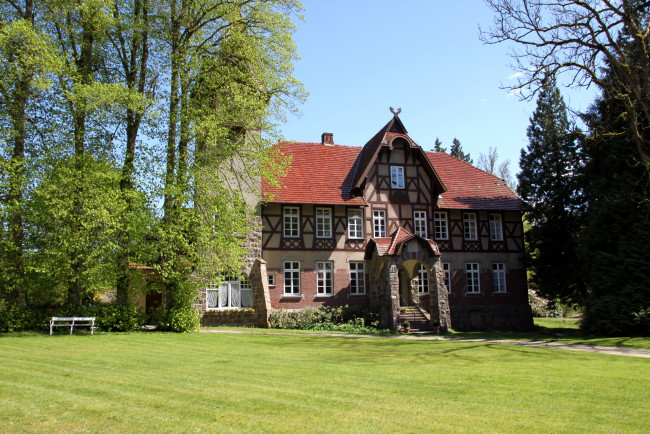 Обои картинки фото германия, бухгольц, ин, дер, нордхайде, города, здания, дома, дом, ландшафт