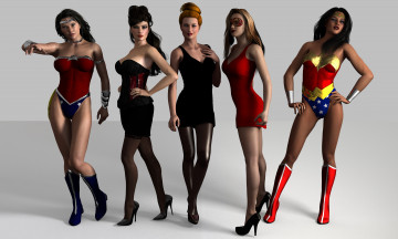 Картинка 3д графика people люди девушки