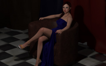 Картинка 3д графика people люди девушка фон