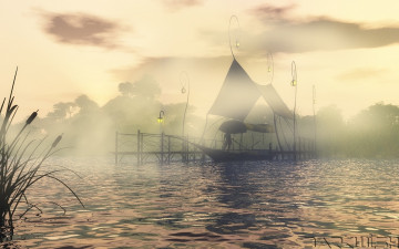 Картинка the misty creek 3д графика fantasy фантазия fanyasy