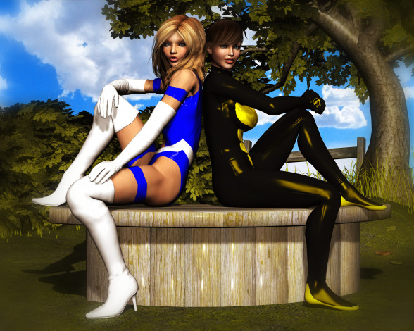 Обои картинки фото 3д, графика, people, люди, девушки