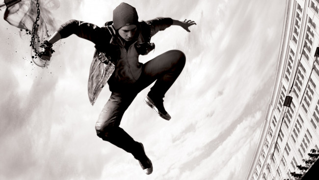 Обои картинки фото infamous, second, son, видео, игры, прыжок