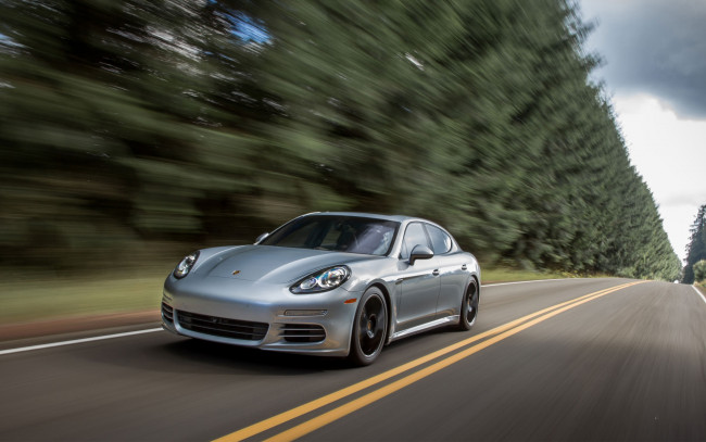 Обои картинки фото porsche, panamera, 4s, автомобили, элитные, германия, dr, ing, h, c, f, ag, спортивные