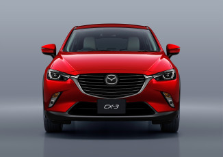 обоя автомобили, mazda, красный, cx-3, jp-spec, 2015г