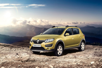 обоя автомобили, renault, 2014г, ru-spec, stepway, sandero