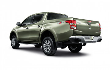 обоя автомобили, mitsubishi, triton, double, cab, th-spec, 2015г, зеленый