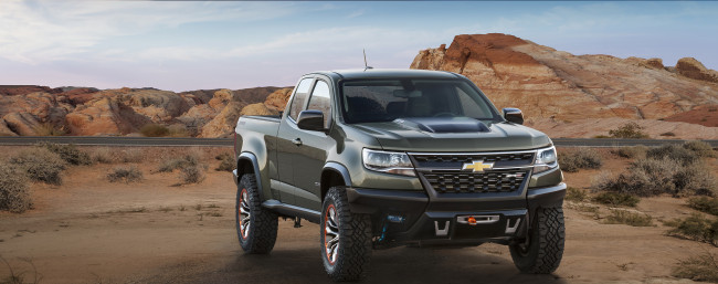 Обои картинки фото автомобили, chevrolet, colorado, zr2, concept, 2014г, темный