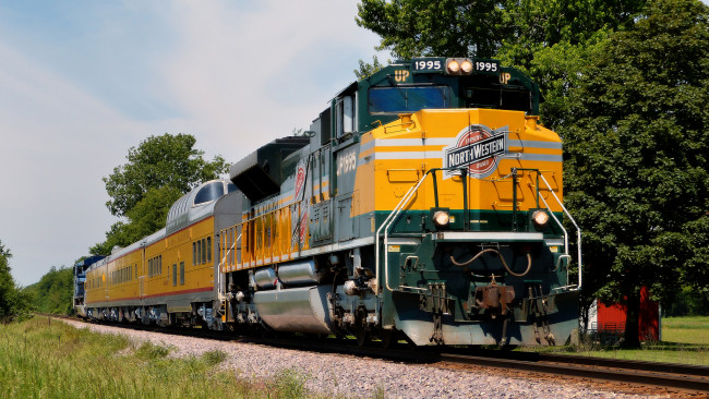 Обои картинки фото техника, поезда, дорога, состав, железная, локомотив