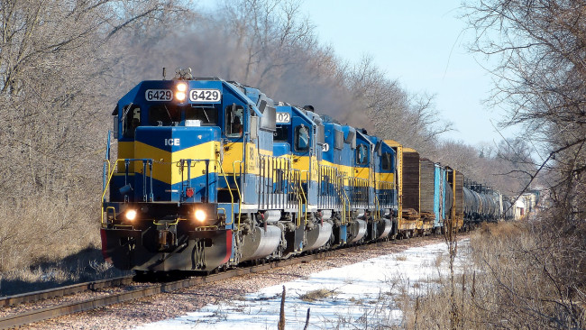 Обои картинки фото техника, поезда, дорога, железная, состав, локомотив