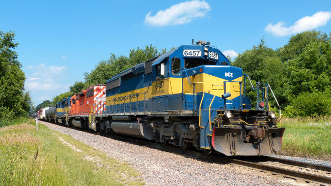 Обои картинки фото техника, поезда, дорога, железная, состав, локомотив