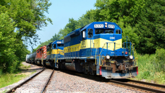 Обои картинки фото техника, поезда, состав, локомотив, дорога, железная