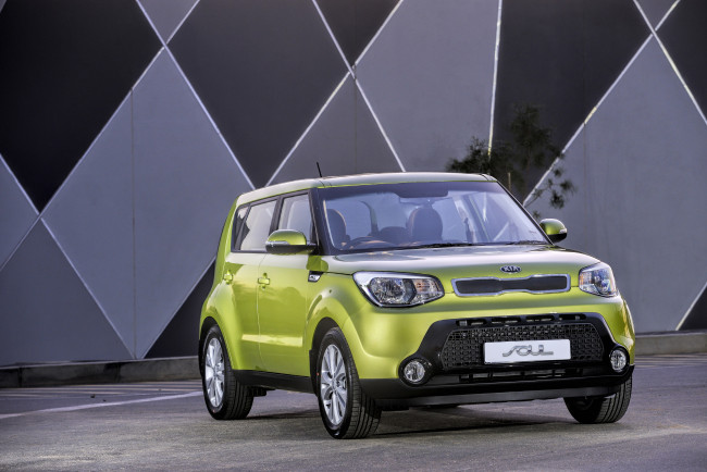 Обои картинки фото автомобили, kia, soul, za-spec, 2014г, зеленый