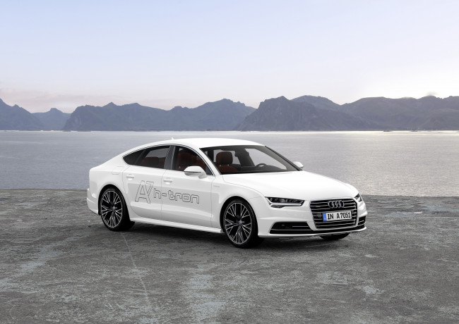 Обои картинки фото автомобили, audi, светлый, sportback, h-tron, quattro, concept, a7, 2014г