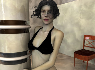 Картинка 3д+графика люди+ people фон взгляд девушка