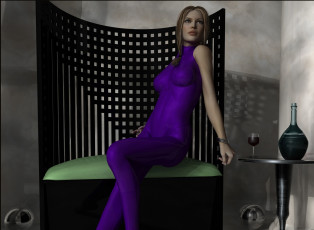 Картинка 3д+графика люди+ people взгляд фон девушка