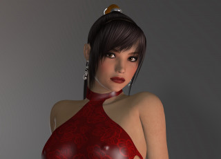 Картинка 3д+графика портрет+ portraits взгляд фон девушка