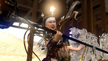 Картинка 3д+графика фантазия+ fantasy фон взгляд девушка