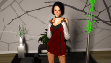 Картинка 3д+графика люди+ people девушка взгляд фон