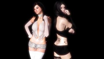 Картинка 3д+графика люди+ people фон взгляд девушки